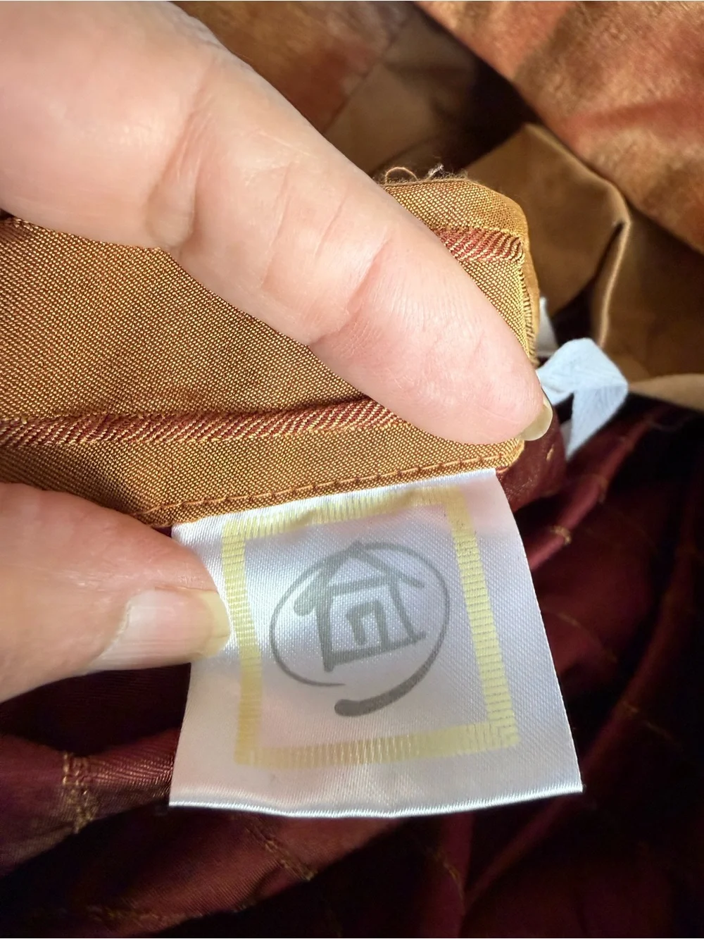 Luxury Pleated Gold Brown Full size duvet cover